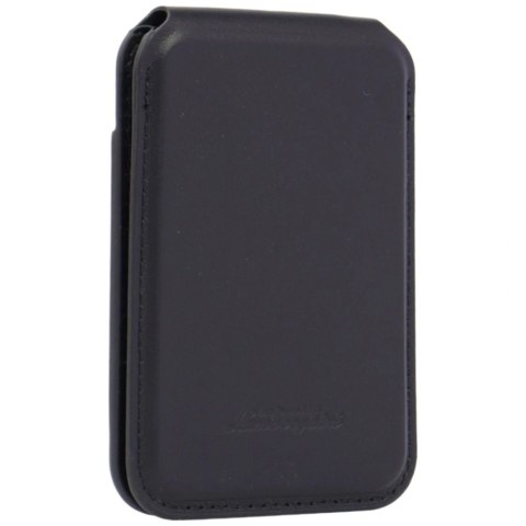 Portfel magentyczny Lamborghini D1 Genuine Leather MagSafe na telefon - czarno-zielony