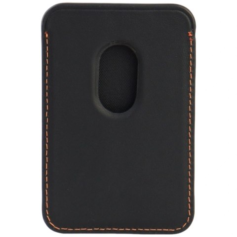 Portfel magnetyczny Lamborghini Urus D8 Genuine Leather MagSafe na telefon - czarno-czerwony