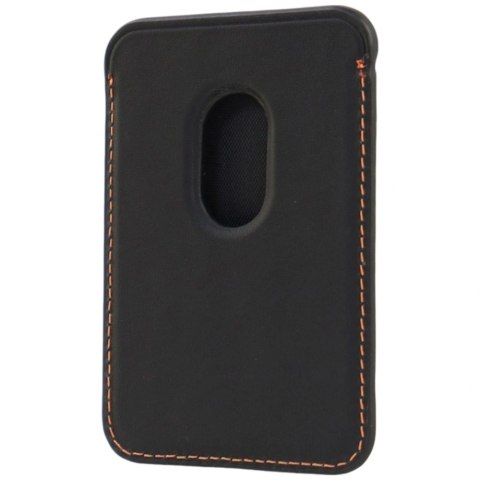 Portfel magnetyczny Lamborghini Urus D8 Genuine Leather MagSafe na telefon - czarno-czerwony