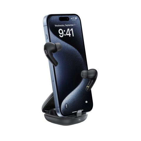 Słuchawki bezprzewodowe Acefast W4 dokanałowe TWS z funkcją podstawki na telefon - czarne