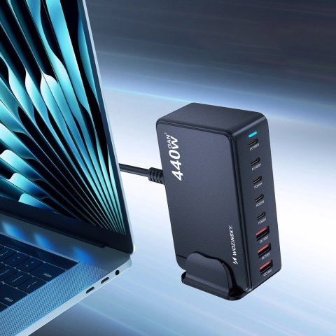 Stacja ładująca Wozinsky WSL-440 440W Gan QC3 - czarna