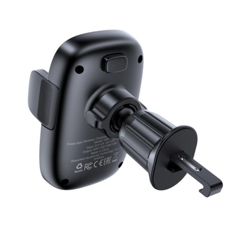 Uchwyt samochodowy Acefast D48 z ładowarką bezprzewodową na kratkę nawiewu - czarny