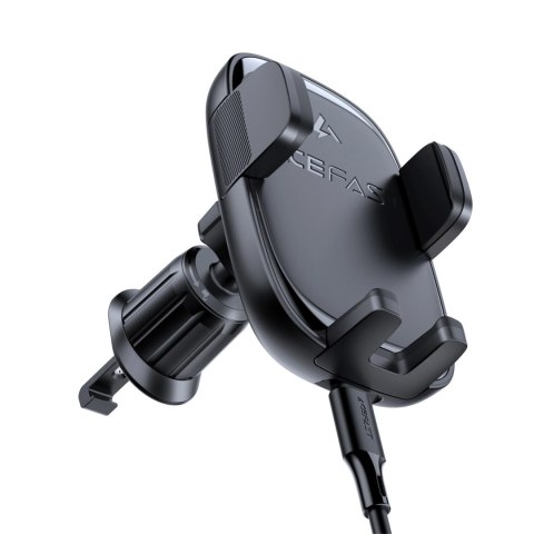 Uchwyt samochodowy Acefast D48 z ładowarką bezprzewodową na kratkę nawiewu - czarny