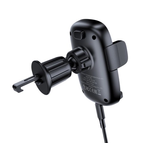 Uchwyt samochodowy Acefast D48 z ładowarką bezprzewodową na kratkę nawiewu - czarny