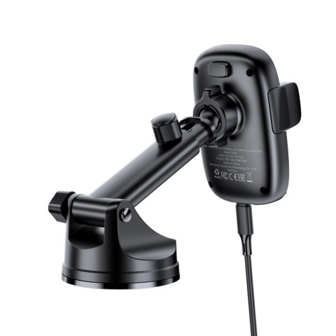 Uchwyt samochodowy Acefast D49 z ładowarką bezprzewodową na deskę rozdzielczą - czarny