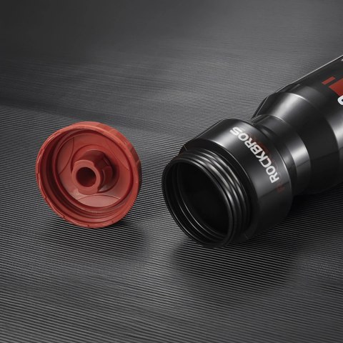 Bidon rowerowy Rockbros 750 ml - przezroczysto-czarny z czerwonym ustnikiem