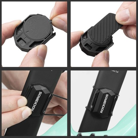 Czujnik prędkości lub kadencji 2w1 Rockbros C3 ANT+ / Bluetooth - czarny