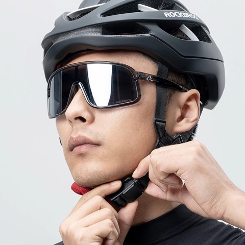 Kask rowerowy Rockbros HC-58BK-L 58-61 cm - czarno-szary