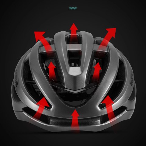 Kask rowerowy Rockbros HC-58BK-L 58-61 cm - czarno-szary