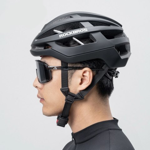 Kask rowerowy Rockbros HC-58BK-M 55-58 cm - czarno-szary