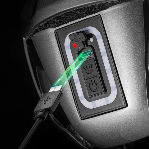 Kask rowerowy Rockbros ZK-077 ze zintegrowanym oświetleniem wielokierunkowym 57-61 cm - czarny