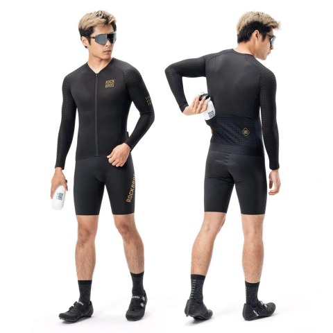 Koszulka rowerowa Rockbros YDCX008 Diamond z długim rękawem rozmiar 4XL - czarny