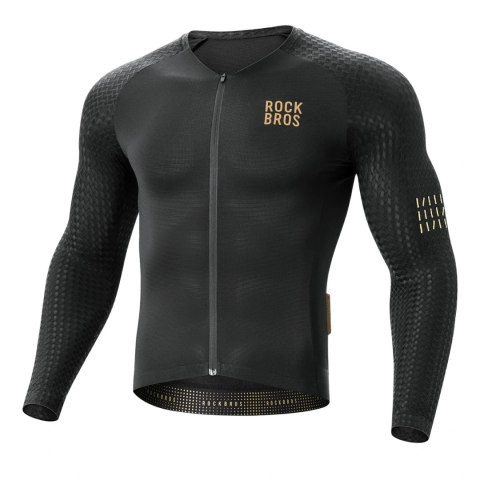 Koszulka rowerowa Rockbros YDCX008 Diamond z długim rękawem rozmiar XL - czarny