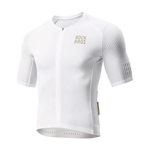 Koszulka rowerowa Rockbros YDDX011 Diamond z krótkim rękawem rozmiar 2XL - biały