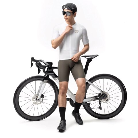 Koszulka rowerowa Rockbros YDDX011 Diamond z krótkim rękawem rozmiar 2XL - biały