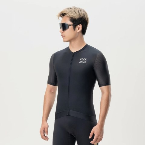 Koszulka rowerowa Rockbros z krótkim rękawem rozmiar XL - czarny