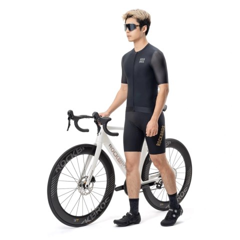Koszulka rowerowa Rockbros z krótkim rękawem rozmiar XS - czarny
