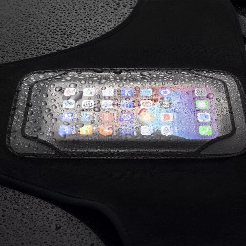 Osłona przeciwpotna Rockbros D78 z kieszenią i okienkiem na telefon - czarna