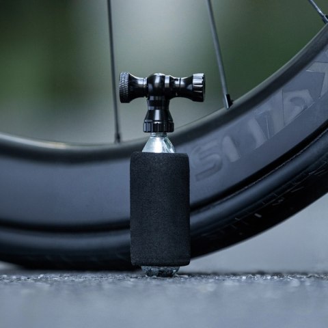 Pompka CO₂ Rockbros głowica zawór ze stopu aluminium bez naboju kompatybilna z Presta/Schrader - czarna