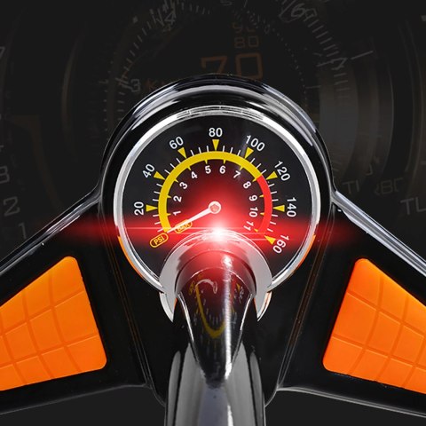 Pompka podłogowa Rockbros GP6532B z manometrem - czarno-pomarańczowa