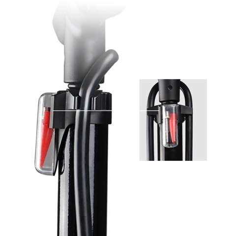 Pompka podłogowa Rockbros GP6532B z manometrem - czarno-pomarańczowa