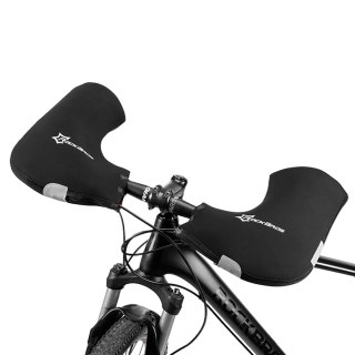 Rękawiczki ocieplane na kierownicę Rockbros D16-B wiatroodporne wodoodporne kompatybilne z motocyklem - czarne