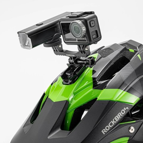 Uchwyt rowerowy 2w1 Rockbros FK-301 na kierownicę do licznika/nawigacji i kamerki/oświetlenia - czarny