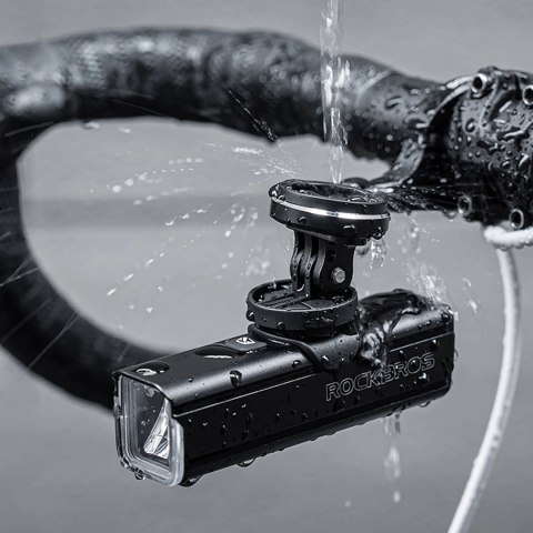 Uchwyt rowerowy 2w1 Rockbros FK-301 na kierownicę do licznika/nawigacji i kamerki/oświetlenia - czarny