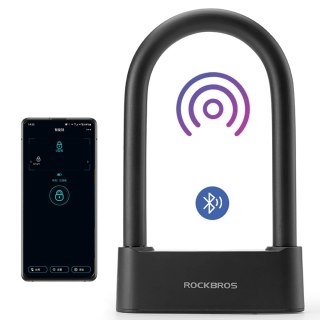 Zapięcie rowerowe Rockbros 32210818001 SMART z czytnikiem linii papilarnych i łącznością Bluetooth - czarny