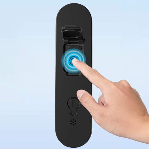 Zapięcie rowerowe Rockbros 32210818001 SMART z czytnikiem linii papilarnych i łącznością Bluetooth - czarny