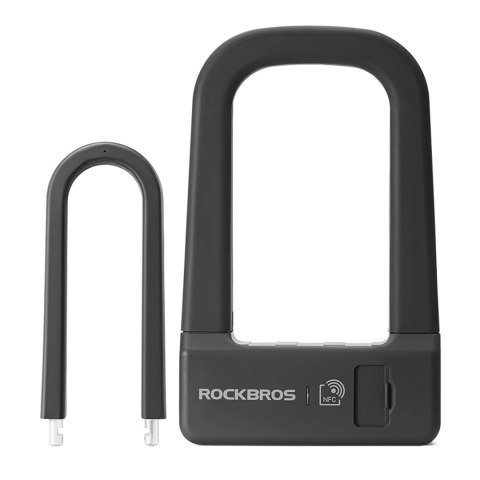 Zapięcie rowerowe Rockbros RBNS1 SMART z czytnikiem NFC - czarne