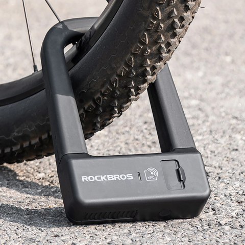 Zapięcie rowerowe Rockbros RBNS1 SMART z czytnikiem NFC - czarne