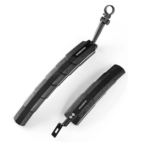 Zestaw błotników rowerowych Rockbros FK-810 składane teleskopowe - czarny