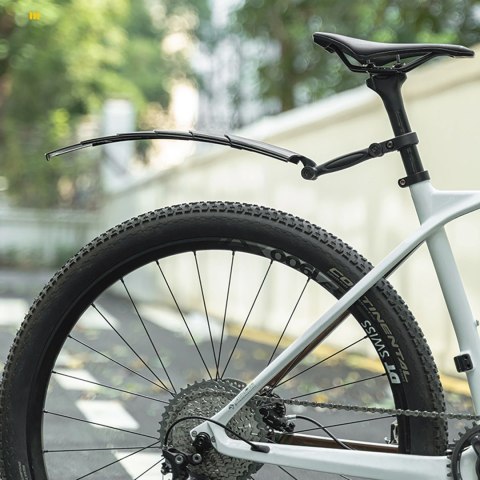 Zestaw błotników rowerowych Rockbros FK-810 składane teleskopowe - czarny