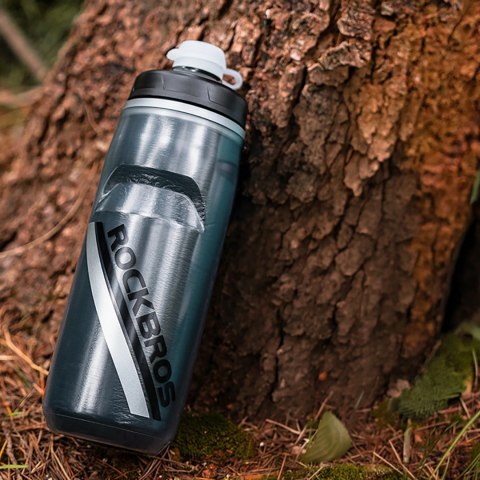 Bidon termiczny Rockbros rowerowy 620 ml bez BPA - gradient czarny