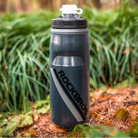 Bidon termiczny Rockbros rowerowy 620 ml bez BPA - gradient czarny