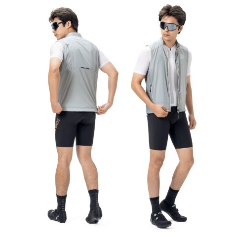 Kamizelka wiatroodporna Rockbros YDMJ003 wiosna/jesień rozmiar 2XL - limonkowy-biały