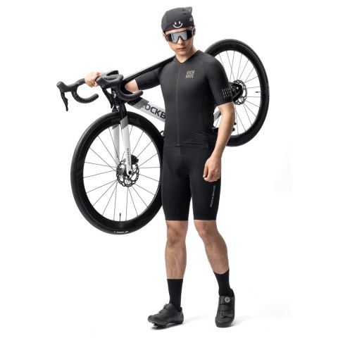 Koszulka rowerowa Rockbros YDDX011 Diamond z krótkim rękawem rozmiar XS - czarny