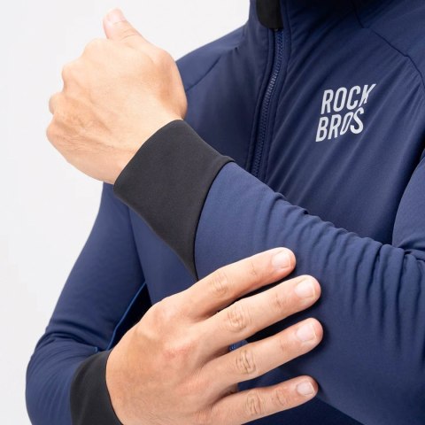 Kurtka rowerowa Rockbros YDWT014 zimowa polarowa dwuwarstwowa rozmiar 2XL - niebieski