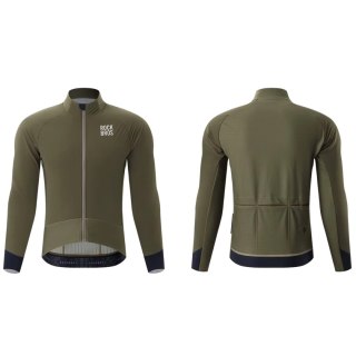 Kurtka rowerowa Rockbros YDWT014 zimowa polarowa dwuwarstwowa rozmiar 2XL - zielony