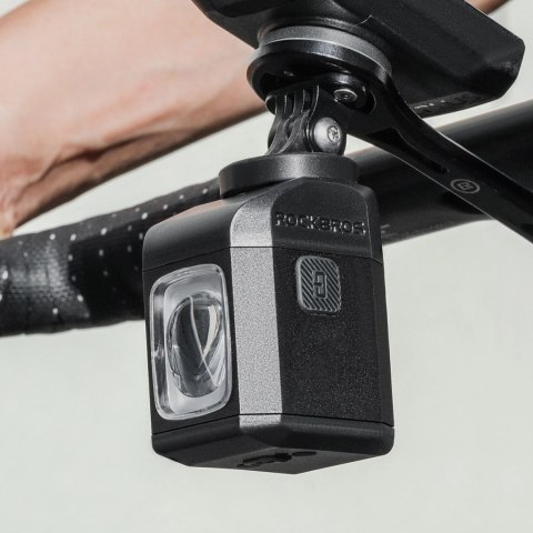 Lampka rowerowa Rockbros M8 1600lm przednia z pilotem 10m akumulatorowa 4000 mAh - czarna