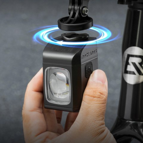 Lampka rowerowa Rockbros M8 1600lm przednia z pilotem 10m akumulatorowa 4000 mAh - czarna
