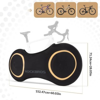 Pokrowiec elastyczny Rockbros D95 kompatybilny z rowerami 26-29 cali gravel, górski, miejski, szosowy 700C (71×152 cm) - czarny