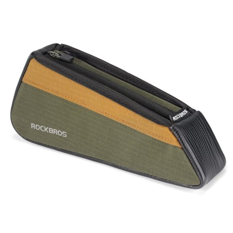 Torba rowerowa Rockbros 088 na górną rórę ramy 0,25L - zielono-pomarańczowa