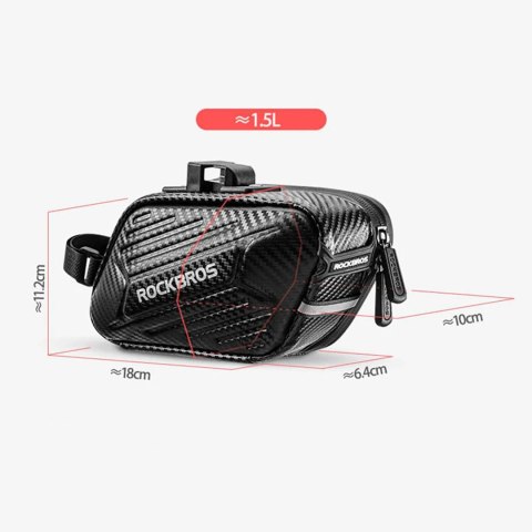 Torba rowerowa Rockbros B59 podsiodłowa 1,5L - czarna