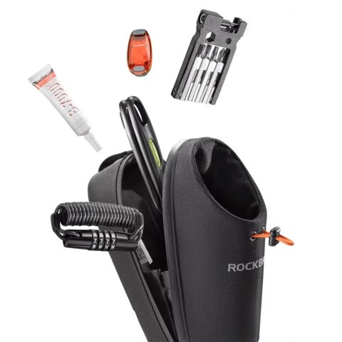 Torba rowerowa Rockbros P002 na kierownicę kompatybilna z hulajnogami i miejskimi rowerami składanymi 1.5L - czarna