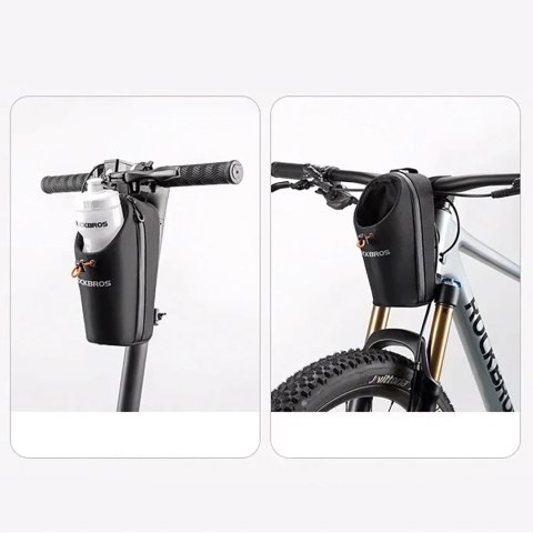 Torba rowerowa Rockbros P002 na kierownicę kompatybilna z hulajnogami i miejskimi rowerami składanymi 1.5L - czarna