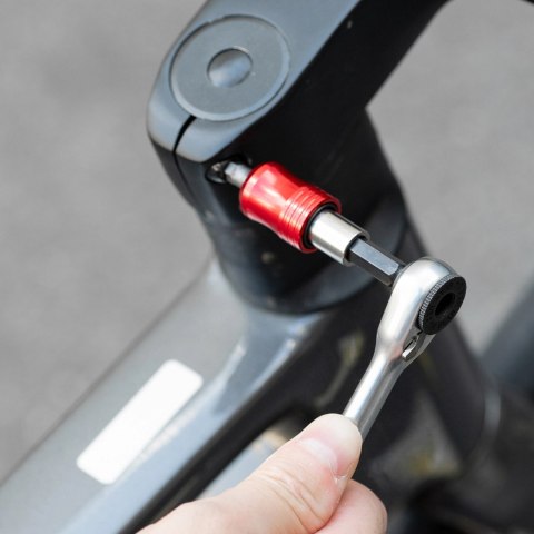 Zestaw narzędzi rowerowych Rockbros multitool z kluczem grzechotkowym i łyżkami do opon - czarny