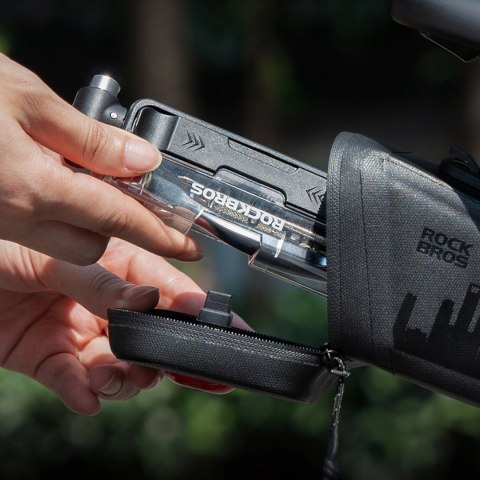 Zestaw narzędzi rowerowych Rockbros multitool z pompką na naboje CO2 i kluczem grzechotkowym - czarny