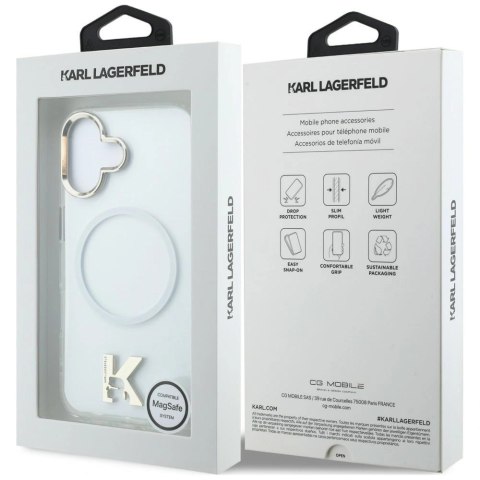Etui Karl Lagerfeld IML K Head Logo MagSafe na iPhone 17 - przezroczyste